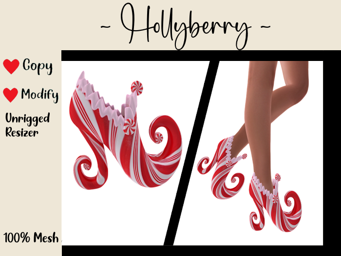 HB: Holiday Candy Cane Heels (add me)