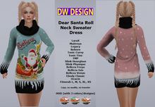 DW - Dear Santa Roll Neck Sweater Dress