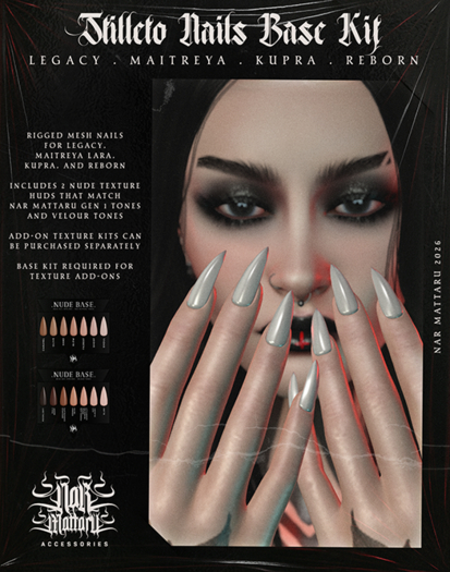 /NAR/ Stiletto Nails Base Kit /Legacy+MaitreyaLara+Kupra+eBodyReborn