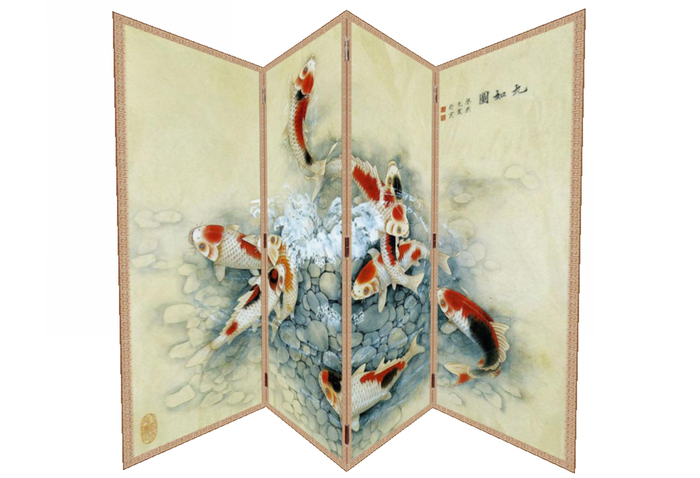 L.M. Koi swimming screen divider separator hinged