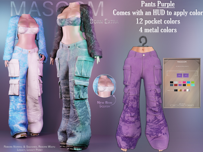 [[ Masoom ]] Born Extra Pants - Purple