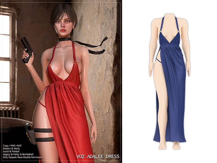 [VOZ] Adalee Dress (Navy)