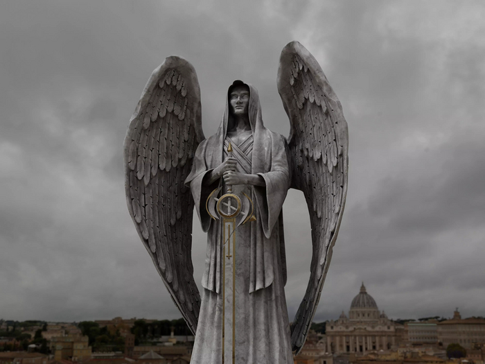 Guardian Angel Statue PBR - Highly Detailed (Li)
