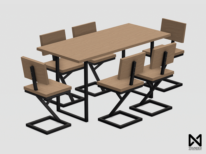 Youneed - Chair and table set Migoi