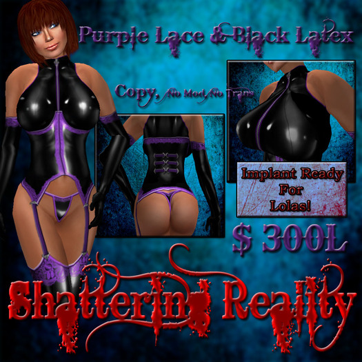Shattering Reality: Purple Lace & Black Latex