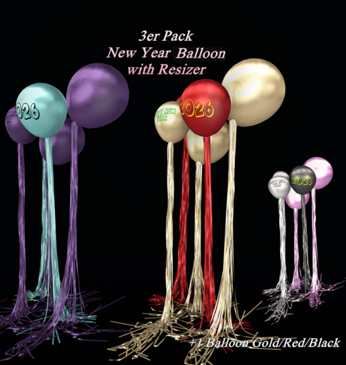 New Year Balloon 3 + 1