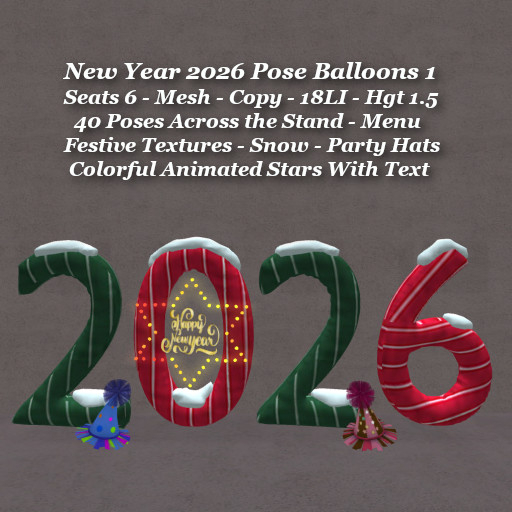 New Year 2026 Pose Balloons 1