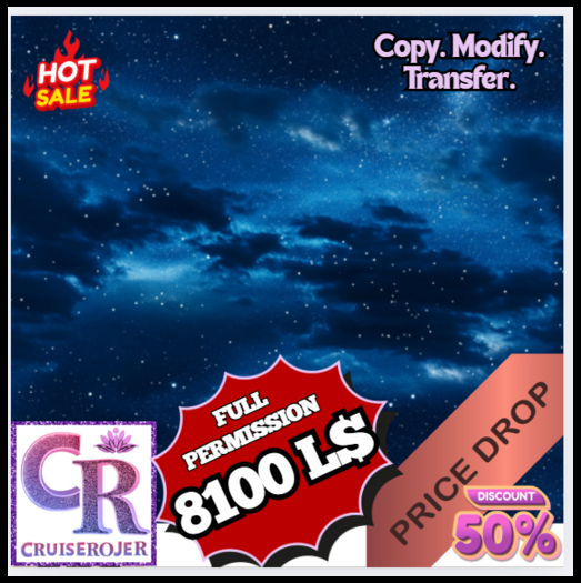 StarryNight Sky Texture – Full Perm Mesh