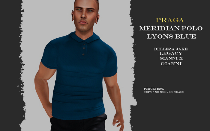 Praga Meridian Polo - Lyons Blue