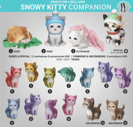 SEmotion Libellune Snowy Kitty Companion COMMON 10