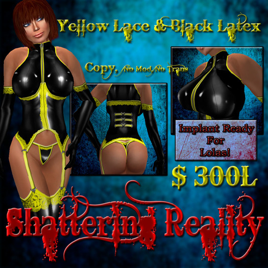 Shattering Reality: Yellow Lace and Black Latex