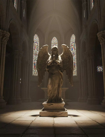 Angel Protector Statue PBR - Highly Detailed (Li)