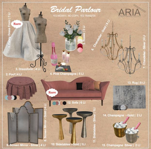 ARIA - Bridal Parlour - Vase with Roses