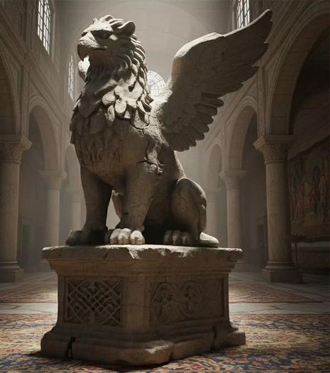 Griffin Stone Statue PBR - Highly Detailed (Li)