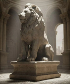 Lion Guardian Statue PBR - Highly Detailed (Li)