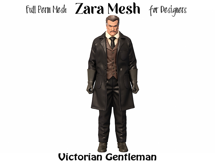 ZM PBR Victorian Gentleman Character FULL PERM MESH