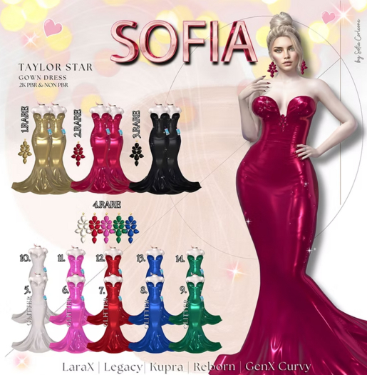 11. SOFIA.Taylor Star Gown. Pink (BOX)