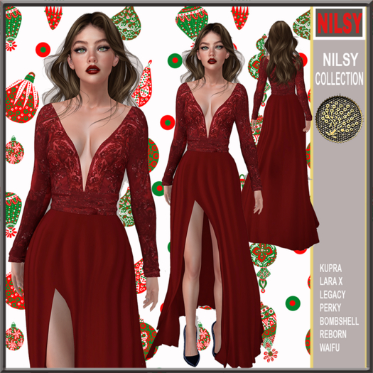 BEADED CHIFFON TOP GOWN