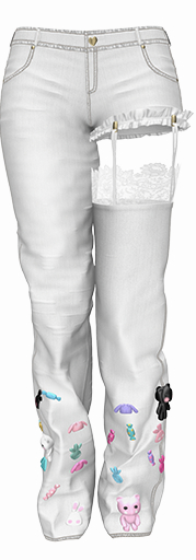 *CK* Cheer jeans WHITE