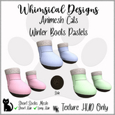 WD Cat Winter Boots Pastels