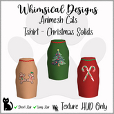 WD Cat Tshirt Christmas Solids