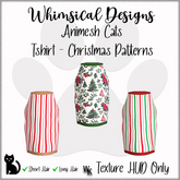 WD Cat Tshirt Christmas Patterns