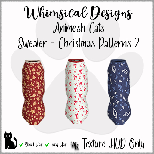 WD Cat Sweater Christmas Patterns 2