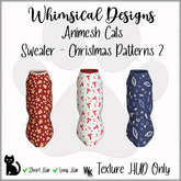 WD Cat Sweater Christmas Patterns 2