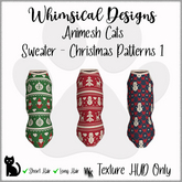 WD Cat Sweater Christmas Patterns 1