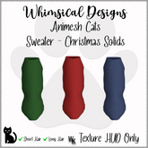 WD Cat Sweater Christmas Solids