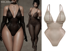 SOJOUR - Dafne sheer bodysuit - light