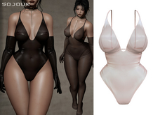 SOJOUR - Dafne sheer bodysuit - nude
