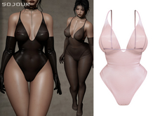SOJOUR - Dafne sheer bodysuit - pink