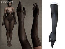 SOJOUR - Dafne sheer gloves - black