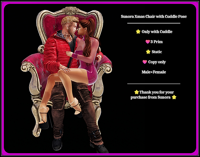 Sunora Xmas Chair with Cuddle Pose