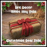 DFS Decor - Xmas Hay Bale Christmas Bow Bale - ACTUAL ITEM
