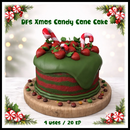 DFS Xmas Candy Cane Cake - ACTUAL ITEM