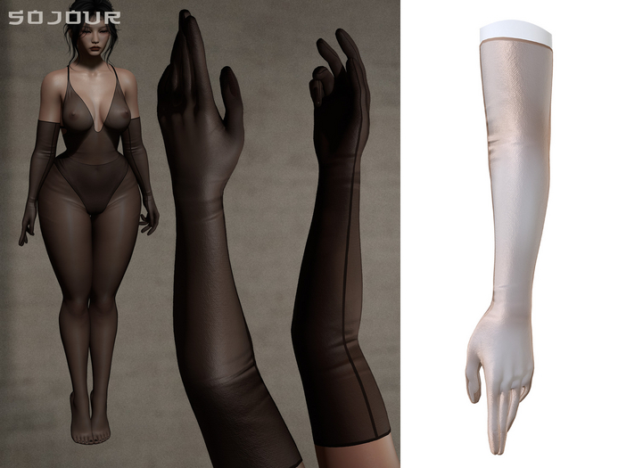 SOJOUR - Dafne sheer gloves - light