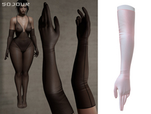 SOJOUR - Dafne sheer gloves - pink