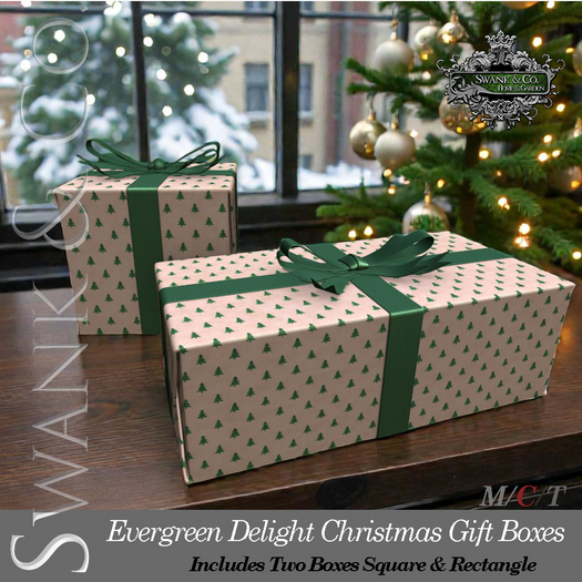 Swank & Co. Evergreen Delight Christmas Gift Boxes 