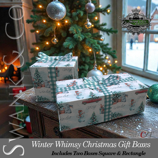 Swank & Co. Winter Whimsy Christmas Gift Boxes 