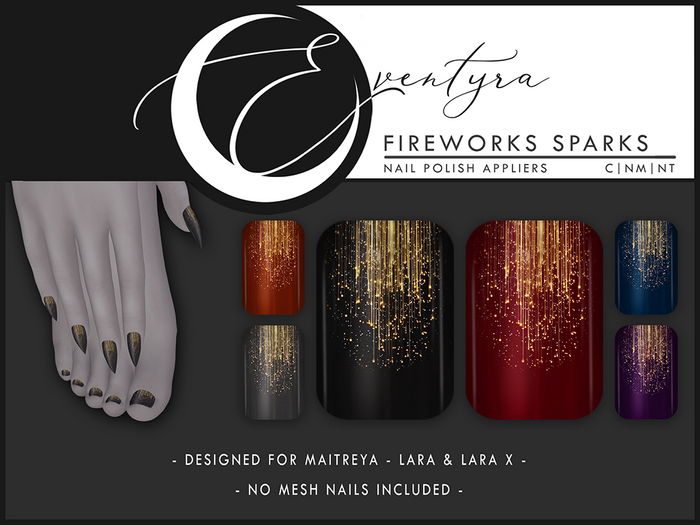Eventyra - Maitreya Nail HUD - Fireworks Sparks
