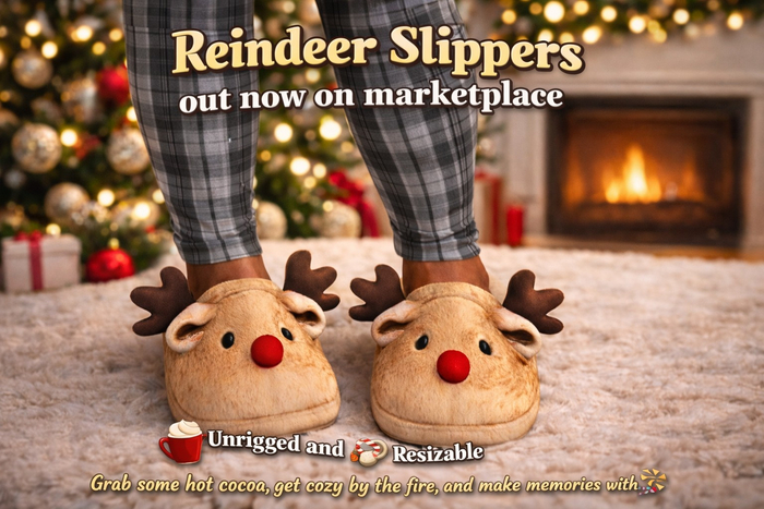 [GLEECIN] Reindeer Slippers