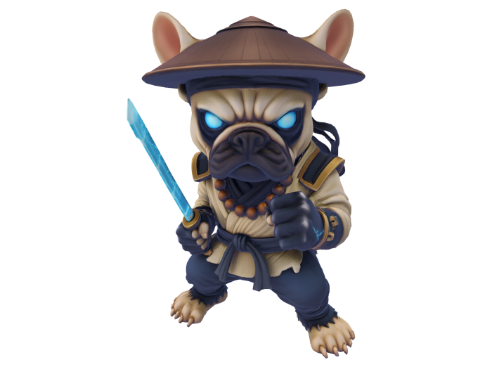 Samurai Pug Dog FULL PERM