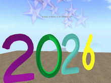 2026 Sculpture rotates/ particles, countdown