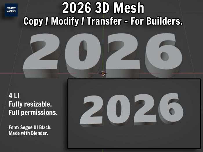 2026 3D Mesh Text