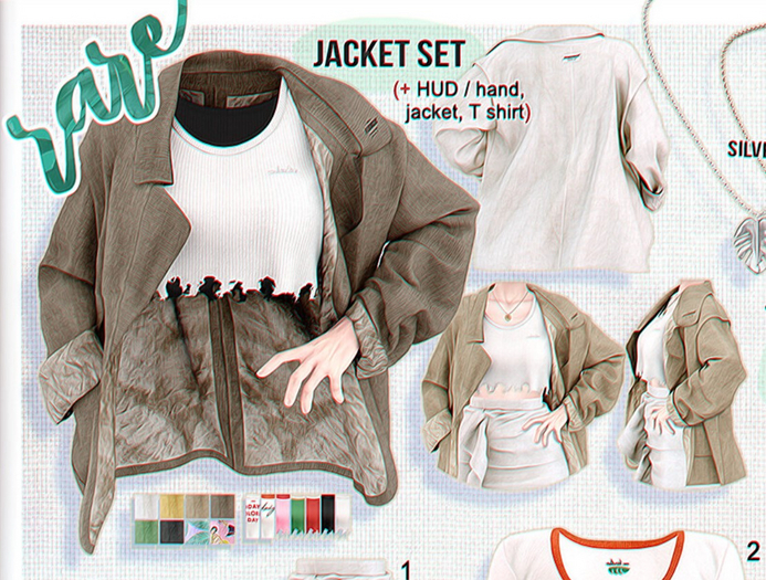  `M.BIRDIE / Vonia look. Jacket set RARE 