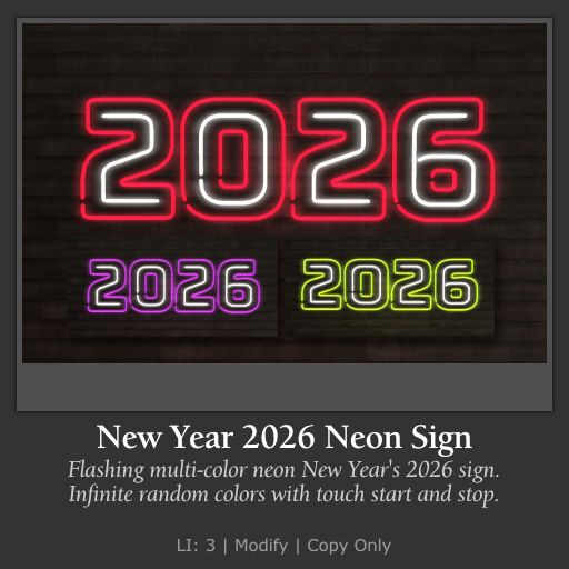 TPS Flashing Neon 2026 Sign