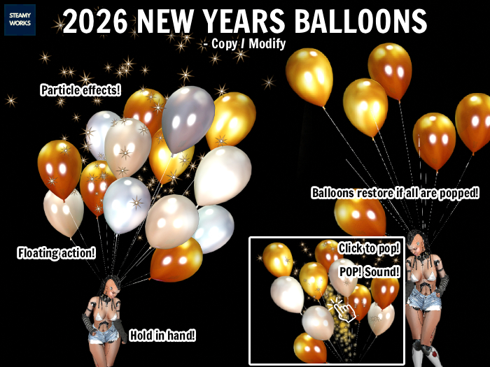 2026 New Years Poppable Balloons