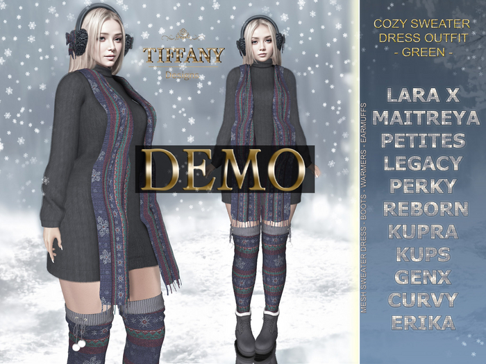 ::TD:: Cozy Sweater Dress Outfit - Grey DEMO